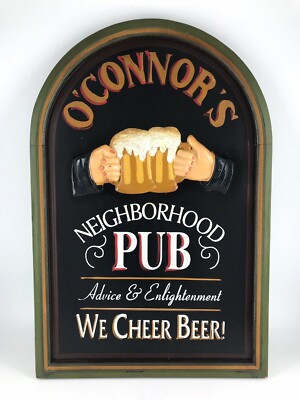 O'connors's Pub Irish Holztafel Für Pub Wanddekoration