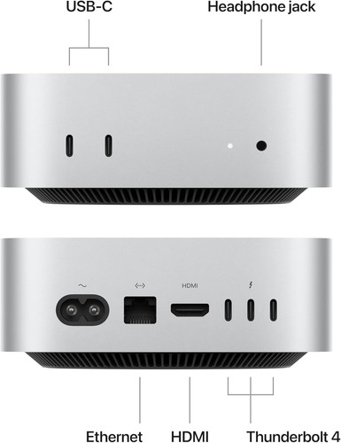 Apple Mac mini M4 16GB RAM 256GB SSD 10-Core GPU Desktop Computer MU9D3B/A - Bild 6 von 7