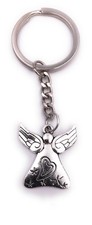 Angelo Angelo Custode Cuore Ali Portachiavi Ciondolo Argento In Metallo