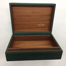 VINTAGE GENUINE ROLEX Green watch box case wood no inner leather 240817006yA