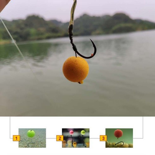 Cebos-señuelos flotantes con cuentas boilies para pesca de carpa sabor bola EVA línea principal - Imagen 3 de 18