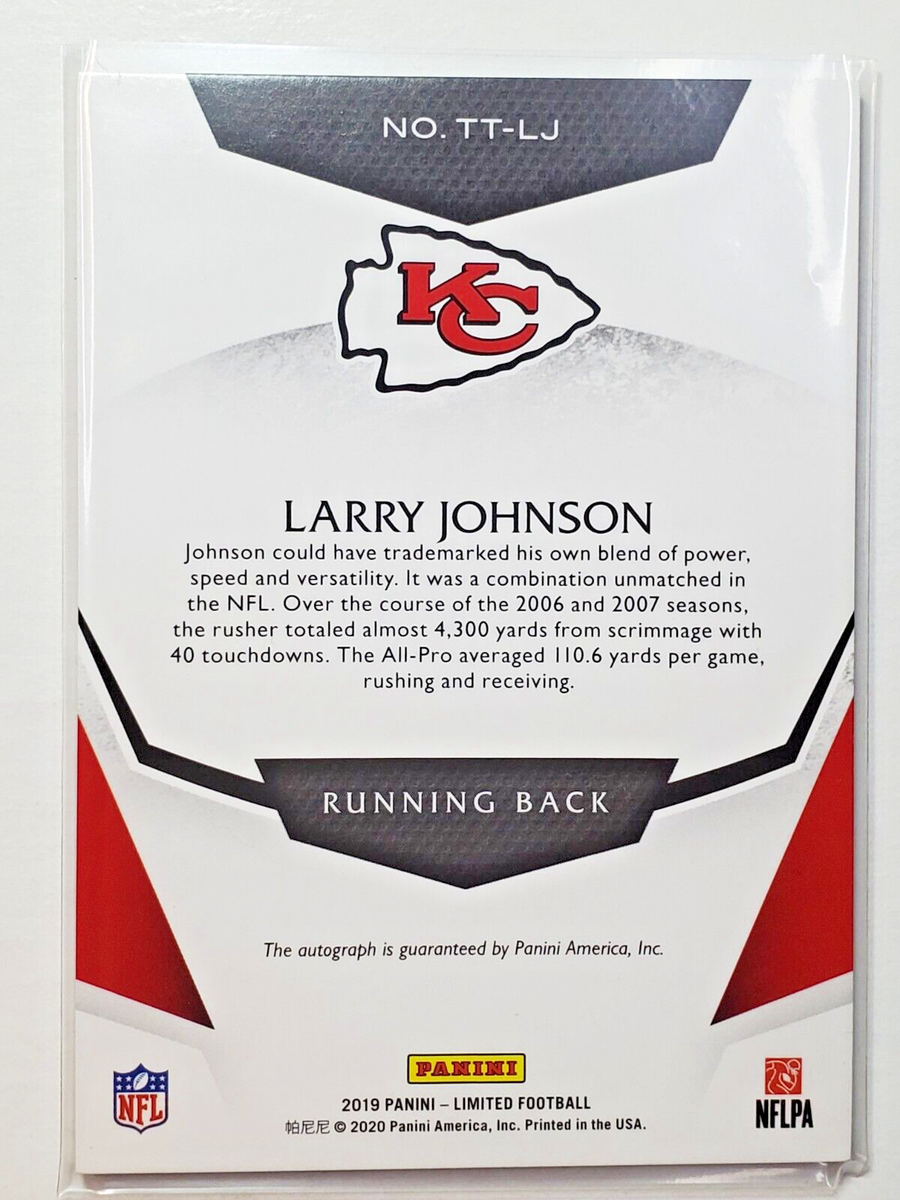 Larry Johnson 2019 Panini Limited Autograph 74/99 Team Trademarks