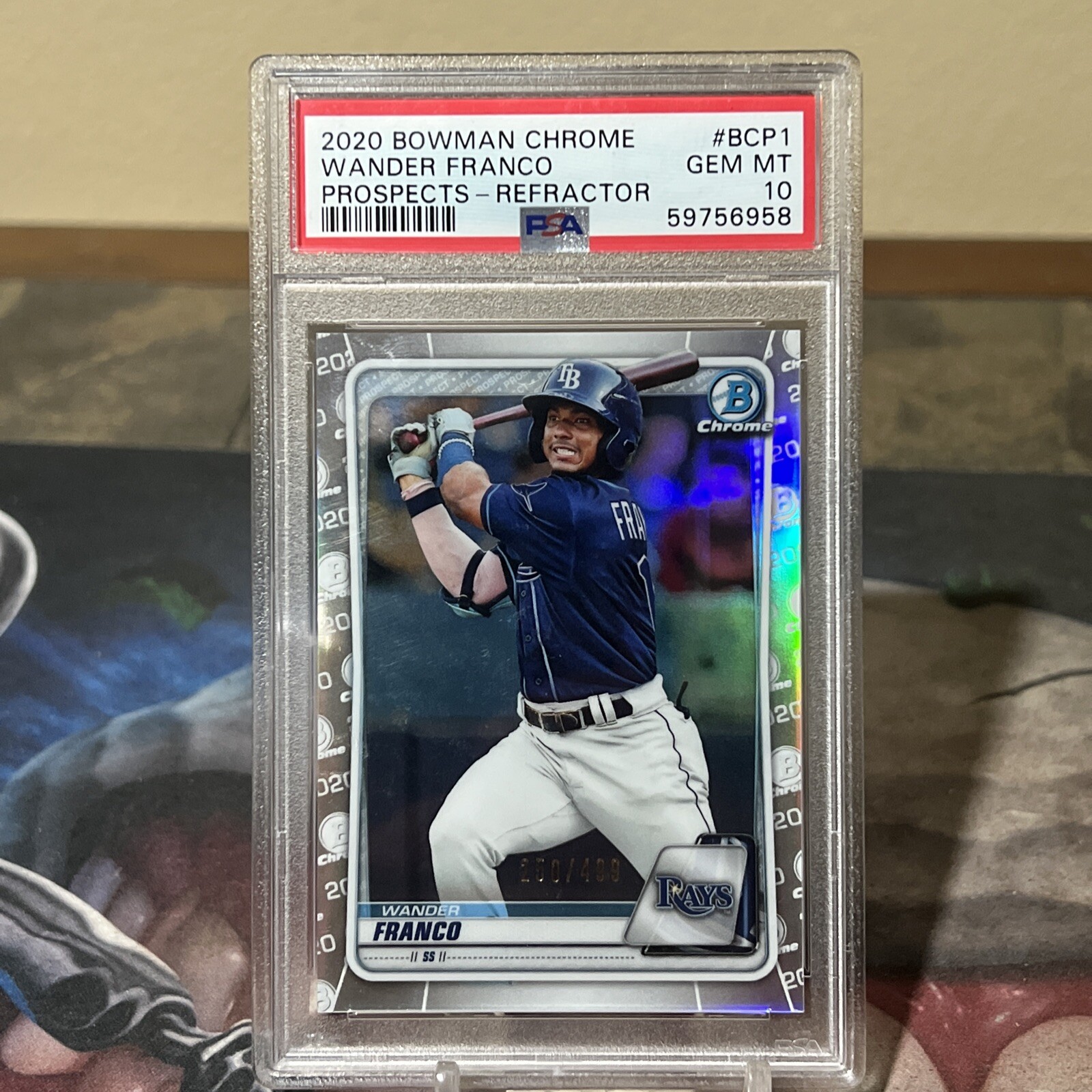 2020 Bowman Chrome #BCP-1 Wander Franco Refractor /499 PSA 10