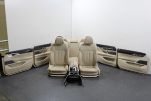 BMW 7er G12 Innenausstattung Leder Sitze Memory Komfort elektrisch NACY beige