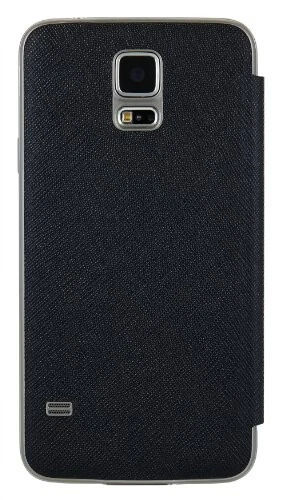 Cubierta abatible Anymode Me-in para Samsung Galaxy S5 - negra joya Saffiano Foto 2 de 4
