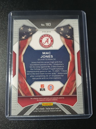 2021 Mac Jones - Prizm Draft Picks - Jaguars - All-Americans - Red Cracked Ice - Picture 2 of 2