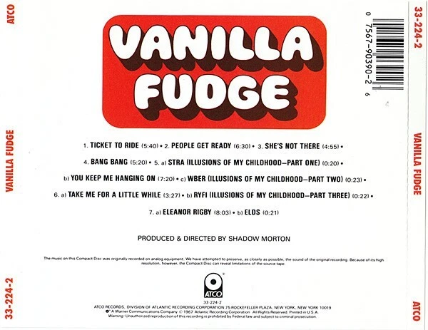Vanilla Fudge – Vanilla Fudge / CD VG+ USA Foto 2 de 3