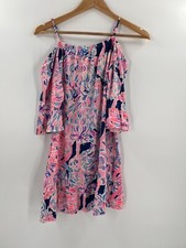 Lilly Pulitzer Girls Jaci Off The Shoulder Dress, Size XL 12-14 Excellent UC