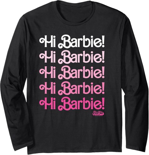 Barbie The Movie - Hi Barbie Stacked Long Sleeve T-Shirt