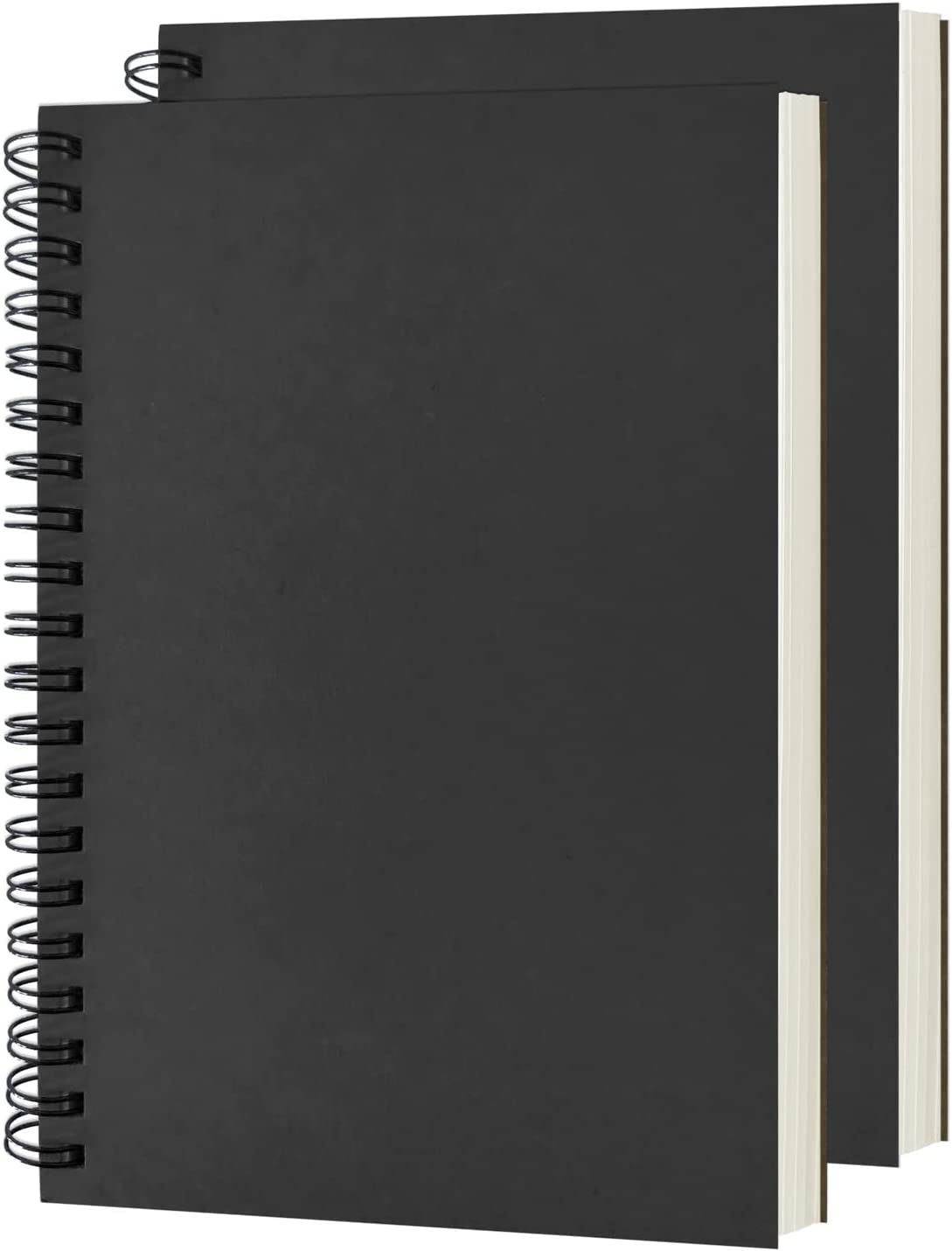 Blank Spiral Notebook, 2-Pack, Soft Cover, Sketch Book, 100 Pages / 50 Sheets, 7