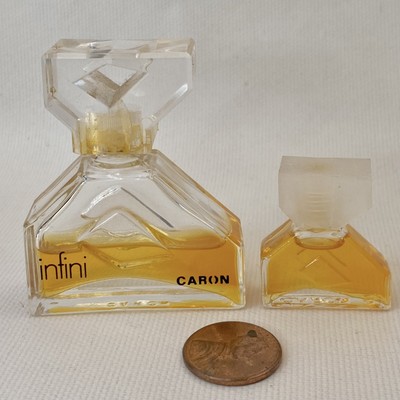 TINYVintage INFINI Caron Pure Parfum MICRO Mini Perfume + BONUS 1/3oz Partial