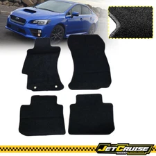 15-21 Subaru WRX STI 12-16 Impreza 4PCS Nylon Floor Mats Front Rear Carpet Black