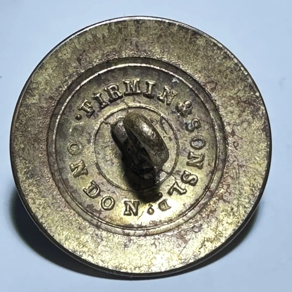 1800’s Firmin & Sons Ld LABOR IPSE VOLUPTAS London Brass Metal Button - Image 3 of 4
