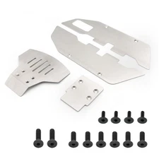 Stainless Front & Rear Chassis Armor Plate Kit For Traxxas 2WD Slash 1/10 RC Car