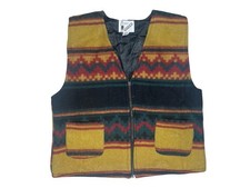 VTG Goouch Aztec Wool Vest Size L