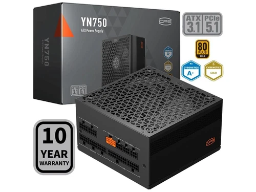 PCCOOLER CPS YN750 Fully Modular Power Supply, 80 PLUS Gold 750W PSU, 12V-2x6