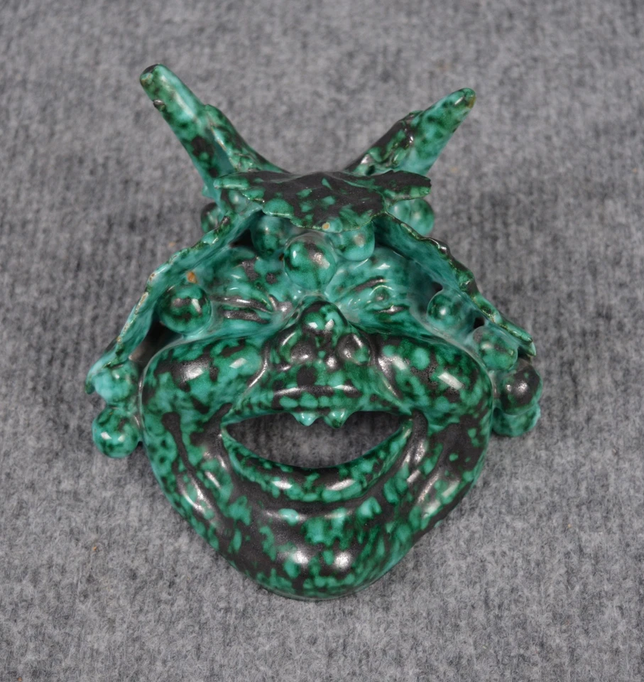 Art Deco Keramik Wandmaske Faun Dänemark 1920er Skandinavisch Groteske - Bild 2 von 4
