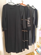 Abaya Kaftan Kleid Damen Mädchen Muslima Islam Eid 4x Schwarz  1x blau S M L 🤲