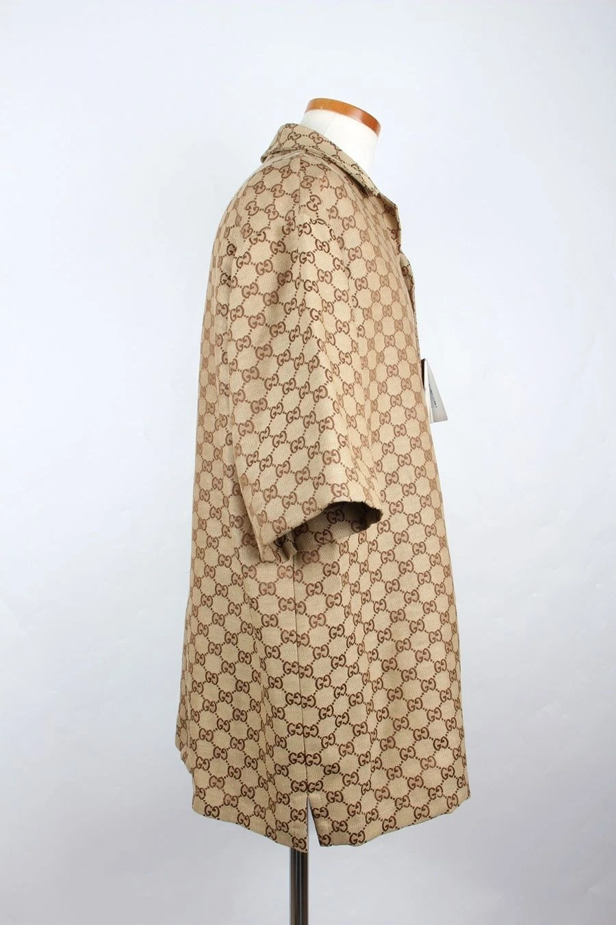 Giacca camicia manica corta in tela Gucci GG 48 87245942