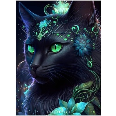 5D Diamant Painting Kit Katze Weihnachts Dekoration Set Diamant Strass Kristall