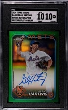 2024 Topps Chrome - Rookie Autographs Grant Hartwig #RA-GH Green Refractor...