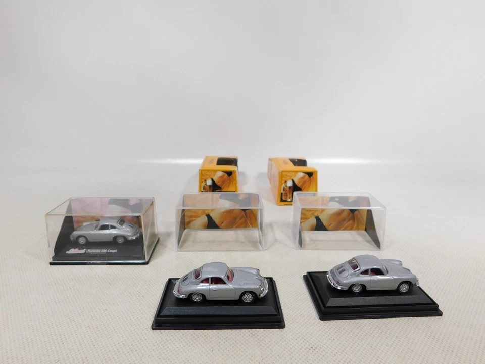 Schuco 1:72 ? 3X Pkw Porsche 356 Coupé Schöfferhofer Mint + Teil-Box #EI123-0,5 - Immagine 2 di 4