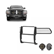 Black Horse Grille Guard Brush Bar Modular Black W7led Fit 03-05 Ram 25003500