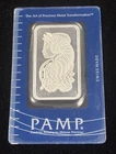 PAMP Suisse 1 Ounce Bar, .999 Pure Silver - Lady Fortuna In Assay
