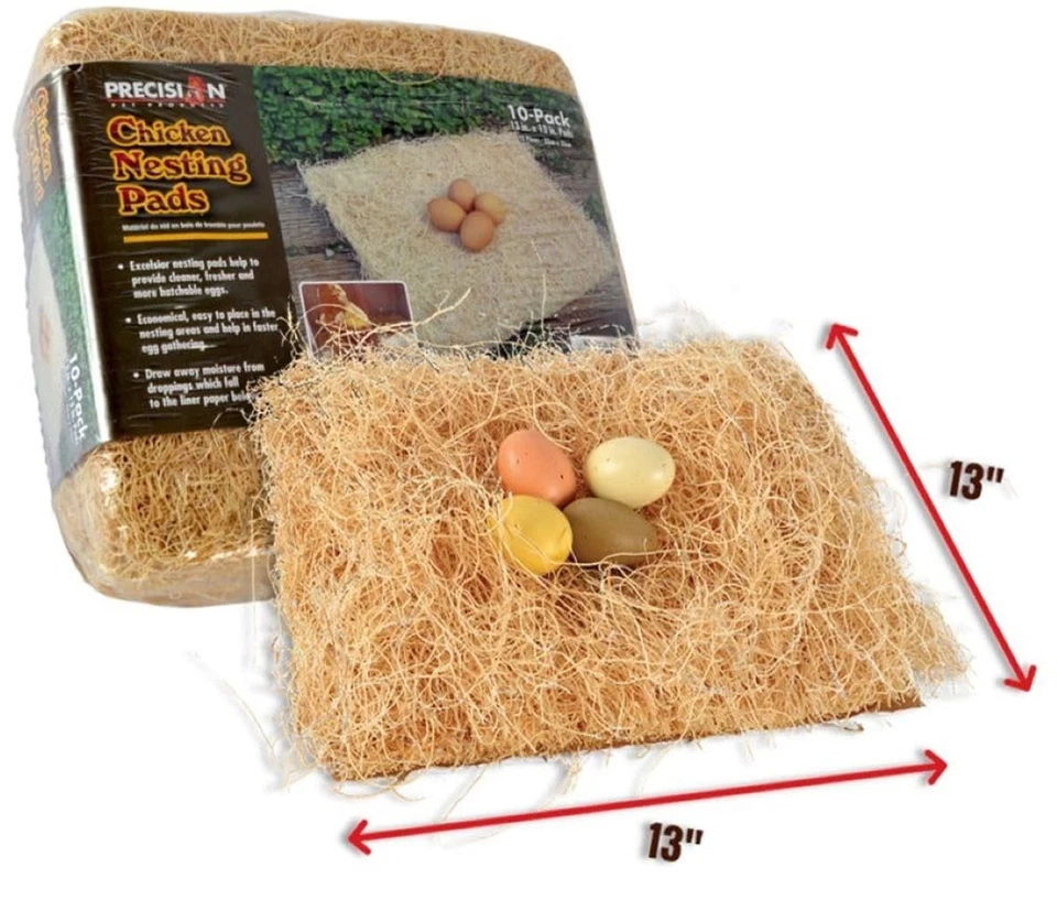 PRECISION PET Chicken Nesting Pads by Petmate – 13” x 13” Premium Chicken Bed... - Image 4 of 4