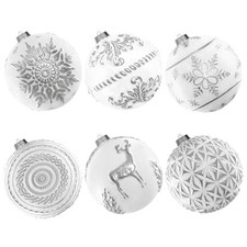 6 Pcs 6" Large Christmas Balls Ornaments, Outdoor Xmas Tree Hanging Decoratio...