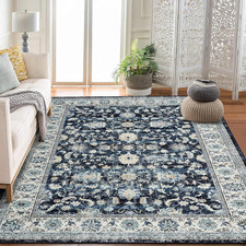 8X10 Area Rugs for Living Room Washable Large Rug Indoor Carpet, Vintage Distres
