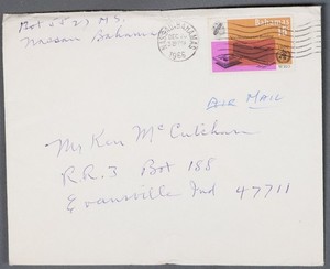 MayfairStamps Bahamas 1966 Nassau to Evansville IN World Health Organization Hea