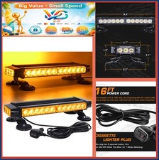 New Led Strobe Light Bar Magnetic Base Amber 30 Led 7 Modes 12v Emergency Truck New Led Strobe Light Bar Magnetic Base Amber 30 Led 7 Modes 12v Emergency Truck