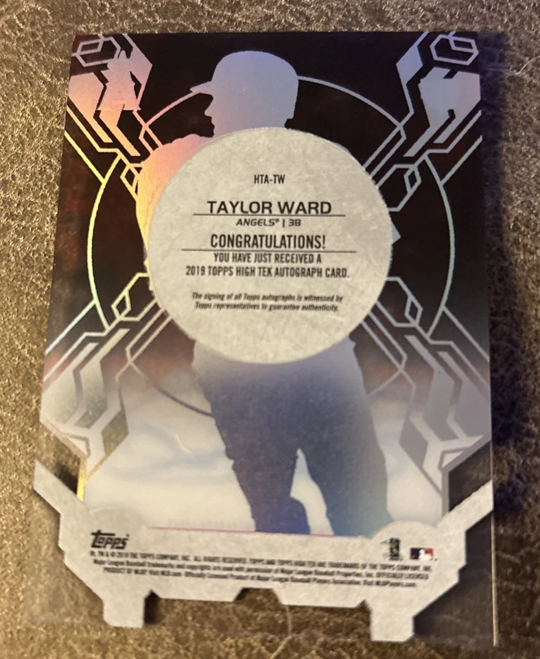 2019 Topps High Tek Taylor Ward Rookie RC Pink Auto 2/75 Los Angeles Angels🔥 - Image 3 of 4