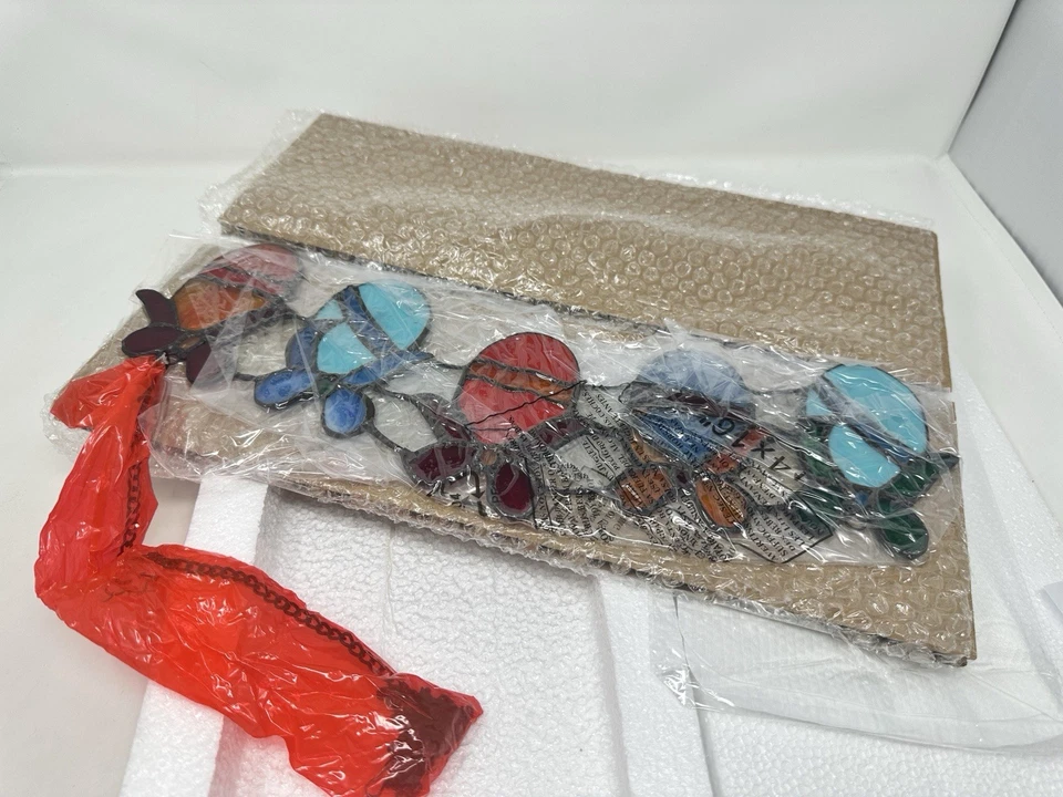 HomeBeauty Estilo Tiffany Huevos de vitral multicolor Panel de ventana colgante NUEVO Foto 2 de 4