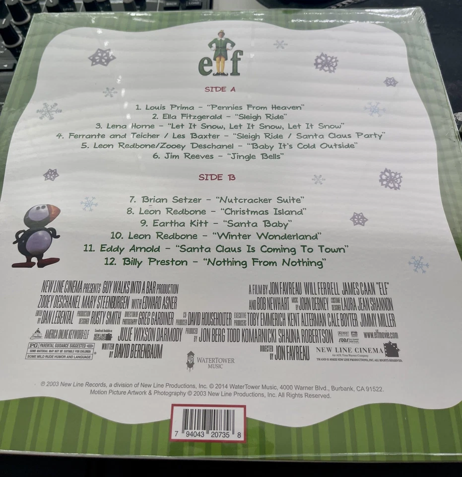 ELF Motion Picture Soundtrack CANDY CANE CHRISTMAS VINYL LP Will Ferrell SEALED - Image 2 of 2