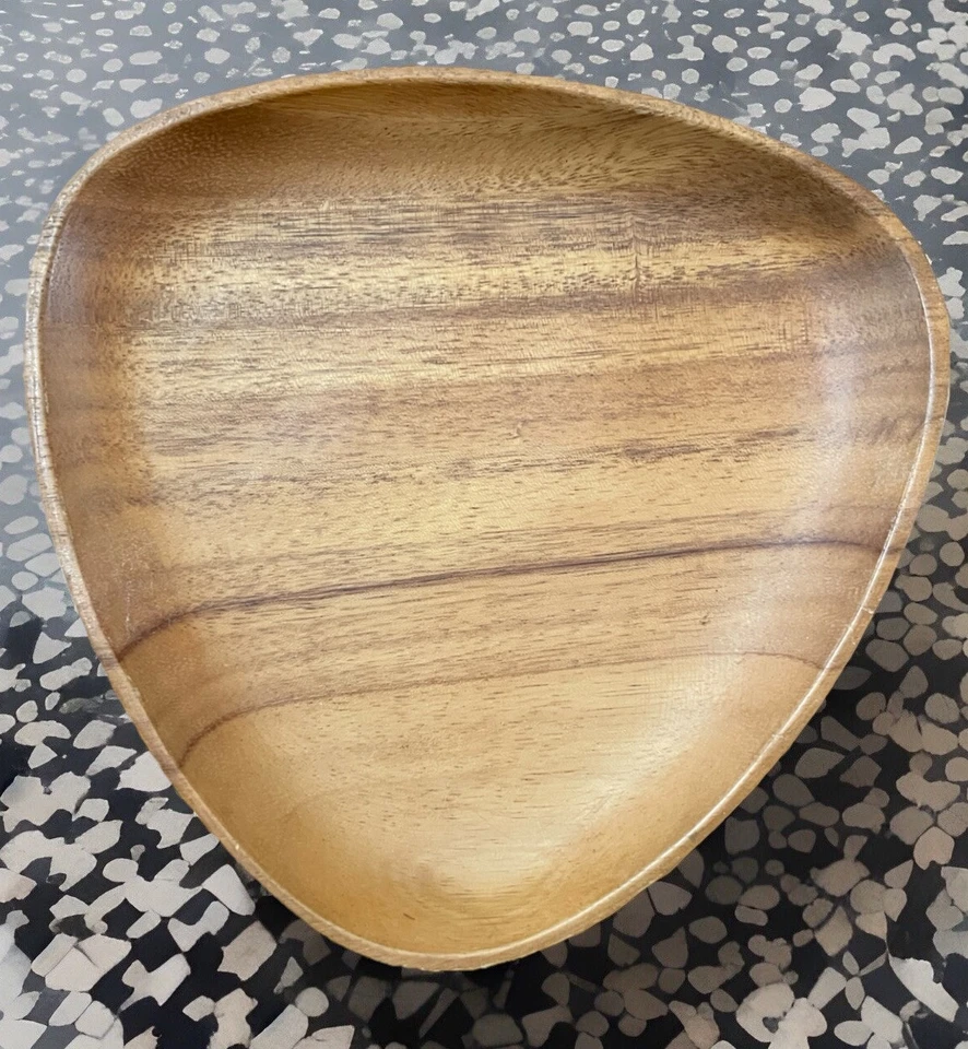 Винтажный Monkey Pod деревянные тарелки Appr 8 «x 8» x 8» набор из 3 ручной работы на Филиппинах - Изображение 4 из 4