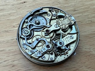 Good Swiss Repeater Pocket Watch Movement in Working Order But Needs Work.