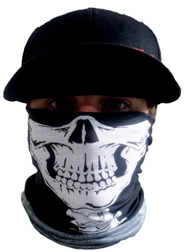 100 PCS CUSTOM USA MADE SKULL FACE NECK BONES GAITER TUBE MASK BANDANA BALACLAVA
