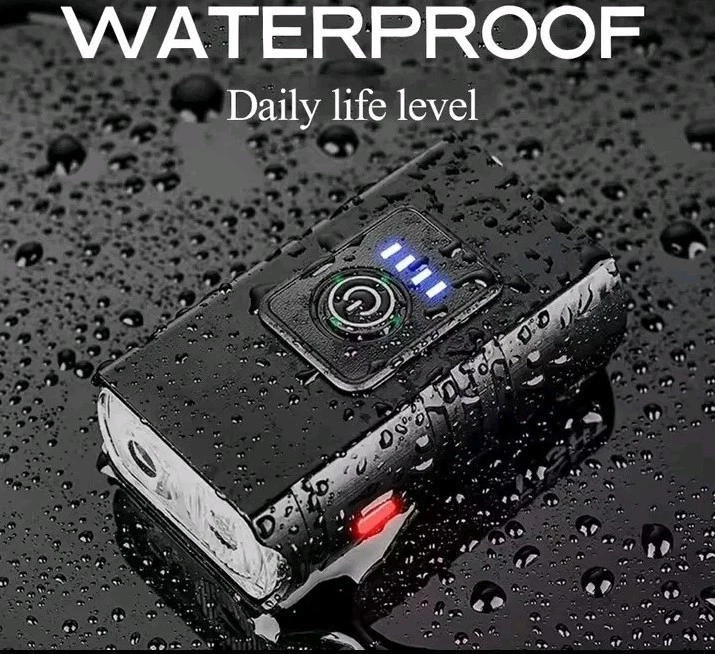 Luce Anteriore per Bici Bicicletta Fanale Anteriore Faro Manubrio Carica USB MTB - Immagine 3 di 4