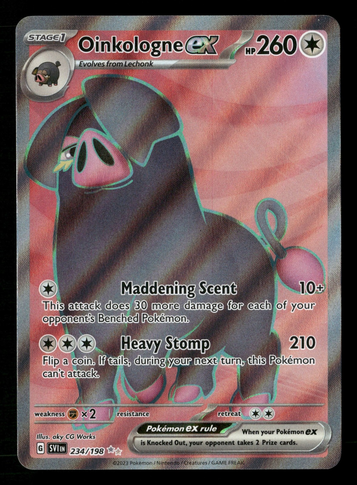 Oinkologne ex - 234/198 - Ultra Rare - Scarlet & Violet - Pokemon Card - NM/M