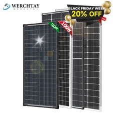 100W 200W 300W 400W Watt Mono Solar Panel Home Car Charging RV Camping Battery