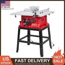 10 Inch 15A Multifunctional Portable Jobside Table Saw With Stand Push Stick USA