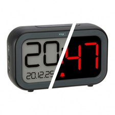 TFA 60.2048 Digitalwecker Bingo Hybrid, LCD/LED Anzeige, Hybridanzeige, Akku