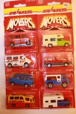 8 Vintage 1980-1990 Majorette 200/300 Series Diecast Cars / Trucks BLISTER PACKS
