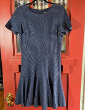 Banana Republic Women's Blue Short Sleeve Dress w/White Pinstripes Size 6
