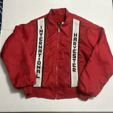 Vintage International Harvester Swingster XL Red Lined Patch Jacket