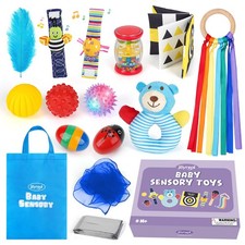 15 Pcs Sensory Toys for Babies, Newborn Baby Toys 0-6 Month, Rattles