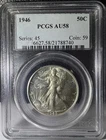1946 50c Silver Walking Liberty Half Dollar PCGS AU58 (740)