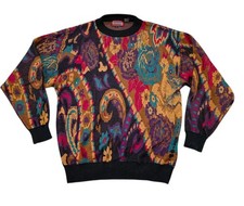 Vintage Santana Acrylic Colorful Sweater Unisex Size XL